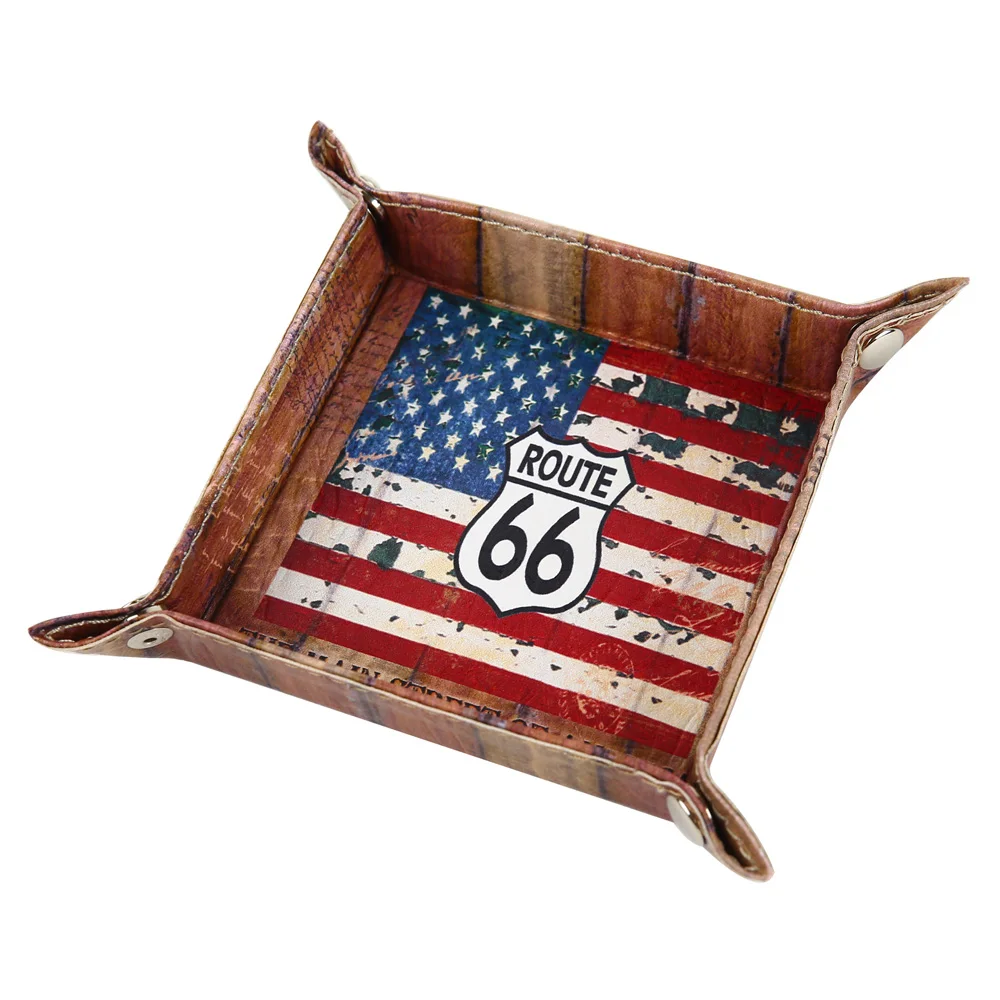 LINKWELL The Mother Road Route 66 Соединенные Штаты Америки, США, Национальный флаг из искусственной кожи, брелок для монет
