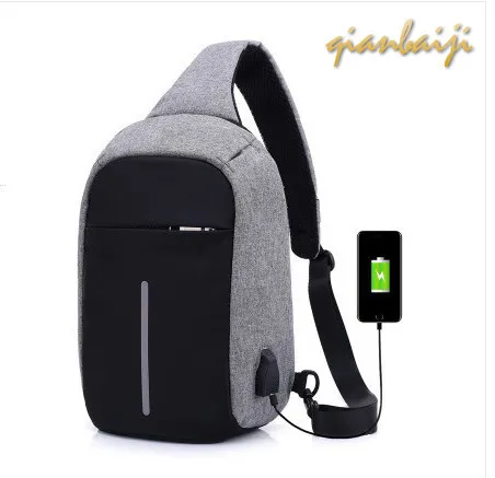 

Men Leisure Usb Backpack Chest Bags Travel Women Handbags Sling Bags Small Bag Over Shoulder Female Crossbody Handbag Purse