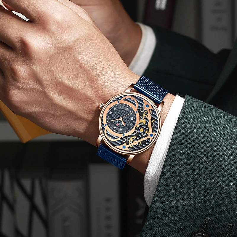 Награда новые спортивные мужские s часы лучший бренд класса люкс стальной ремень кварцевые часы водонепроницаемые большой циферблат золотые часы мужские Relogio Masculino