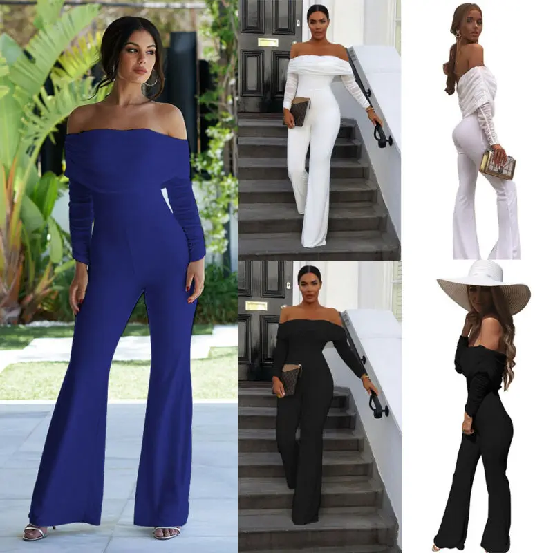 one piece flared jumpsuit
