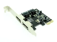 2 Port eSATA 3.0 & 2 Port SATAIII to PCI-E ASM1061 Chipset 6.0Gbps PCI Express Card Adapter Converter for PC Computer Desktop