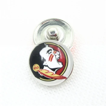 

10pcs/lot Florida State University Snap Buttons for 18mm US Sports Teams Snap Bracelet&Bangles DIY Snap Jewelry Charms