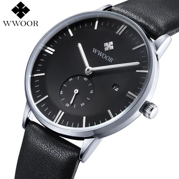 

Brand Men's Watches Analog Date Clock Male Luxury Quartz Sports Watch Men Genuine Leather Strap Casual Watch relogio masculino