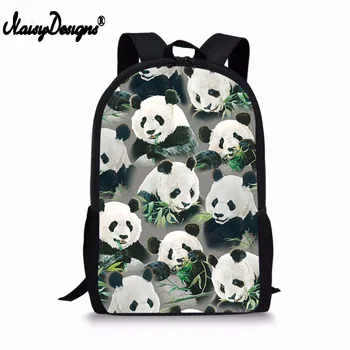 

Noisydesigns New Fashion School Bags For Boys Girls 3D Cartoon Panda Pattern Kids Student Book Bag Teenager Shoulder Bag Mochila
