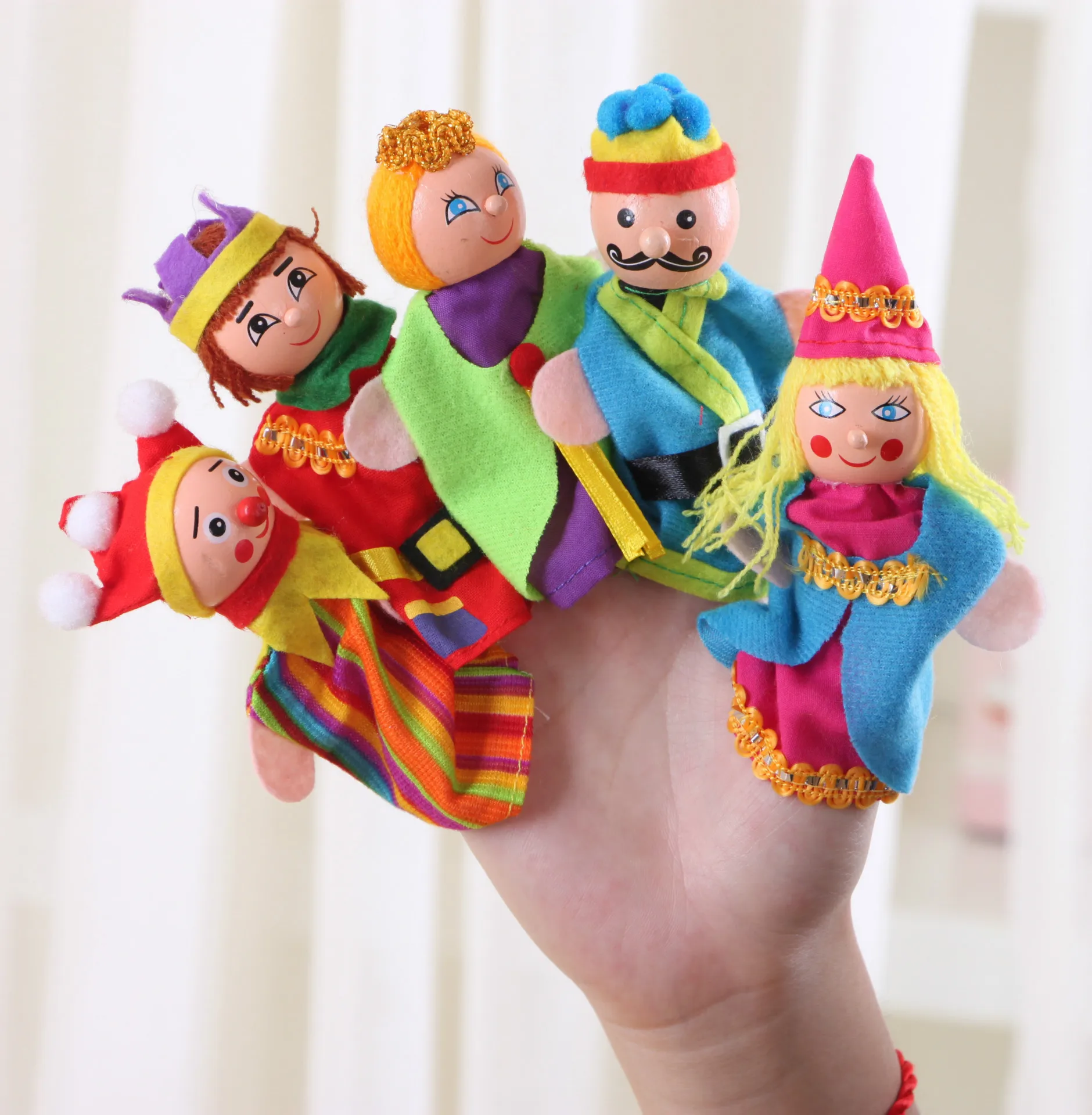 Wooden Figures puppets Educational toy Taletelling parent child game