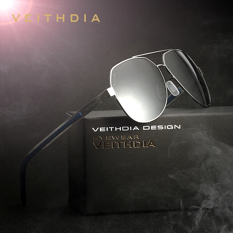 VEITHDIA с УФ-защитой Pilot, поляризационные солнцезащитные очки для женщин Для мужчин Брендовая Дизайнерская обувь Винтаж UV400 Для женщин солнцезащитные очки, аксессуары для Для мужчин/Для женщин 3556