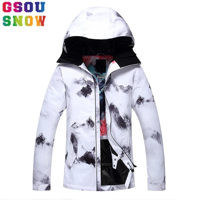 

GSOU SNOW Waterproof Ski Jacket Women Snowboard Jacket Winter Couple Ski Jacket Outdoor Skiing Snowboarding Sport Clothing