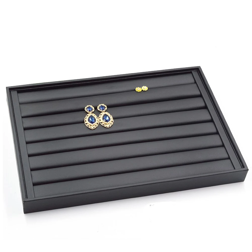 

Loose Beads Display Tray Storage Bracelet Shop Practical Necklace Ring Earring Without Lid PU Leather Case Jewellery Organiser