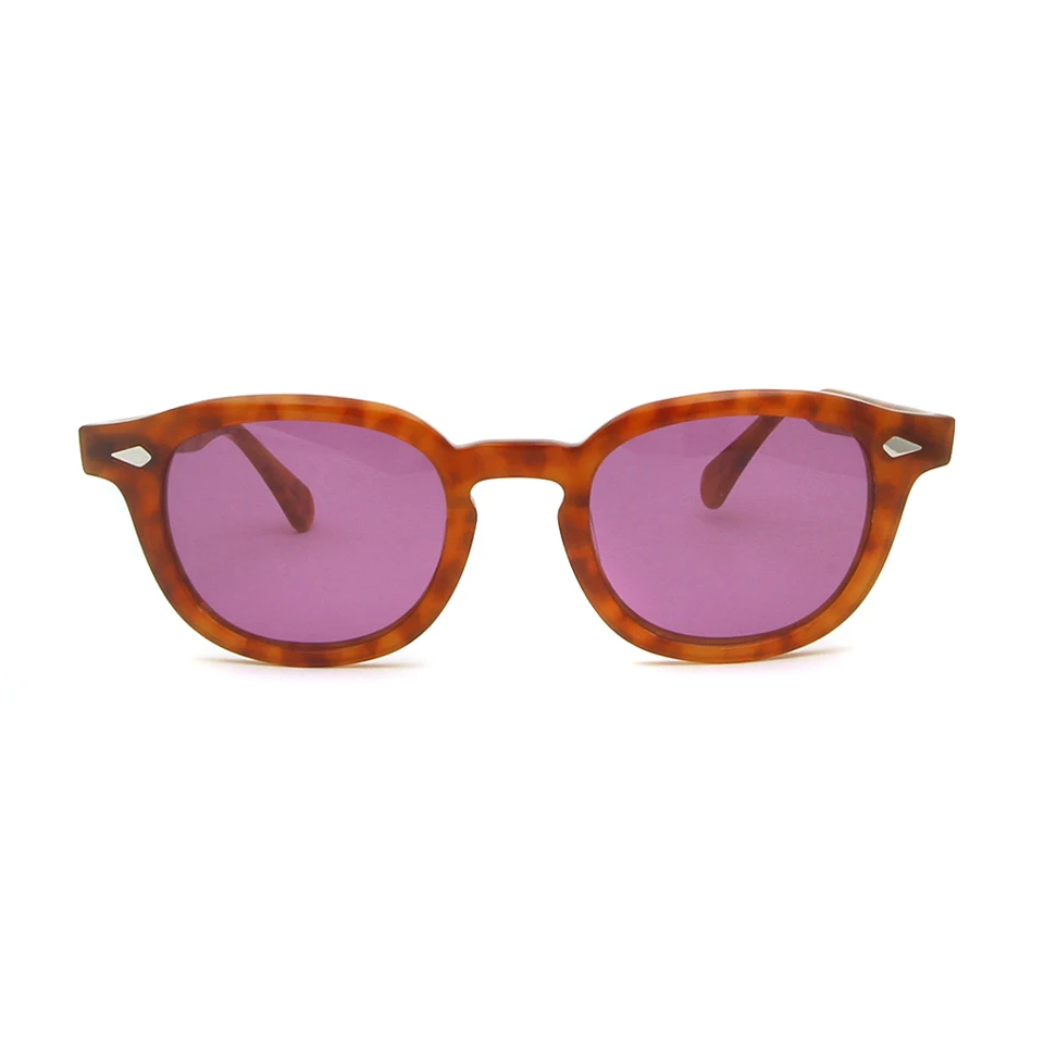 Kopen Hoge Kwaliteit Johnny Depp Zonnebril Mannen Acetaat Kleine Ronde Bril Uv400 Medium Merk Designer Retro Dames Tint Zonnebril