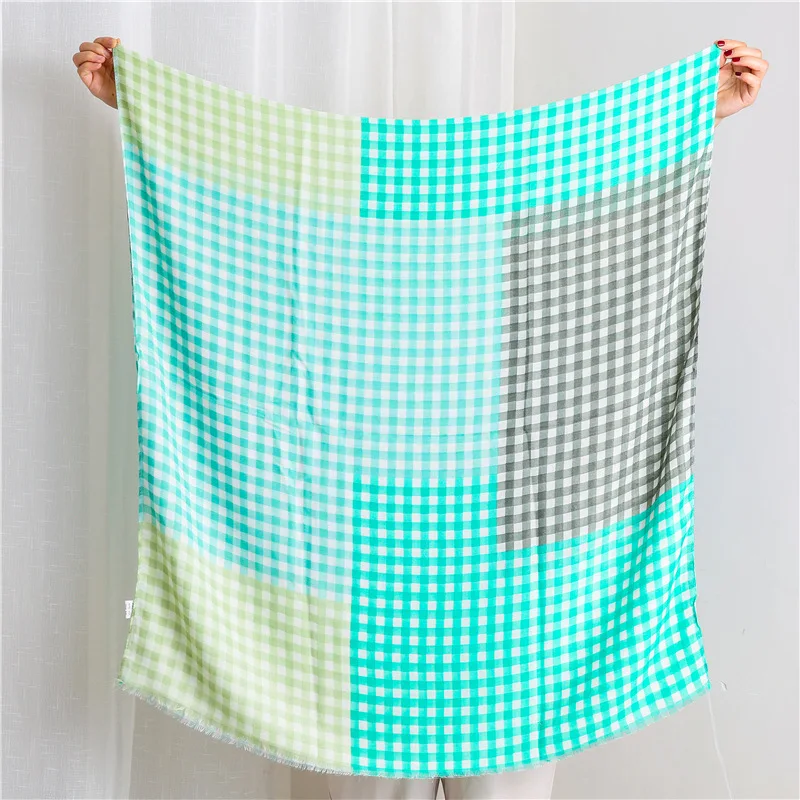 

2019 Fashion Small Plaid Viscose Hijab Scarf Maxi Wraps Scarves Autumn Headhand Shawls Muslim Long Islamic Print Fringe Scarves