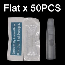 50 шт. 3F/4F/6F плоские иглы шапки индивидуально упакованные татуаж иглы Советы для Dragon/мозаика /Мерлин/татуировки