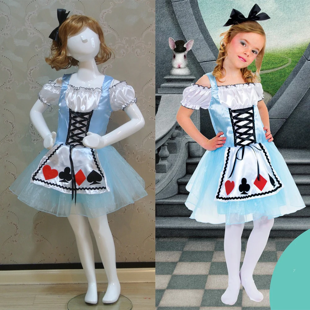2018 Novo Alice no País Das Maravilhas Fantasia Bola Roupas Palco ...