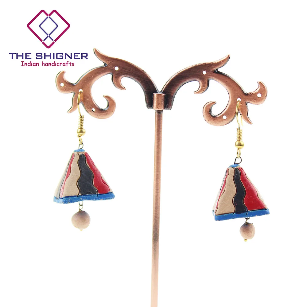 2017 новый Этнический стиль терракотовые индийские серьги Jhumka ювелирные изделия