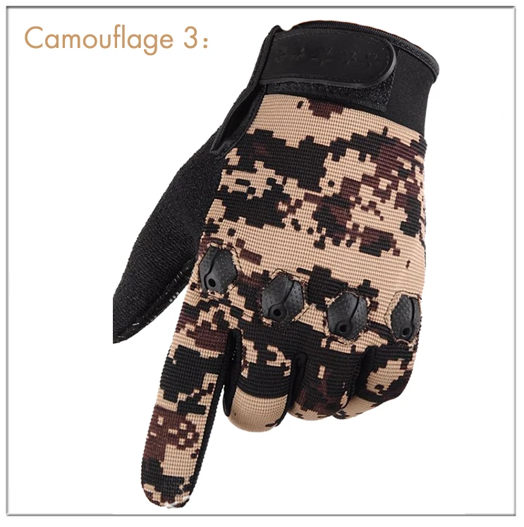 Camo 3 Тактические перчатки longkeperer, противоскользящие армейские военные велосипедные страйкбольные мотоциклетные перчатки для стрельбы, пейнтбола, рабочие камуфляжные перчатки на весь палец - Цвет: Camo 3