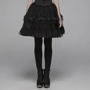 

Punk Rave Women's Lolita Multilayered Floral Mesh Bubble Skirt WLQ093BQF