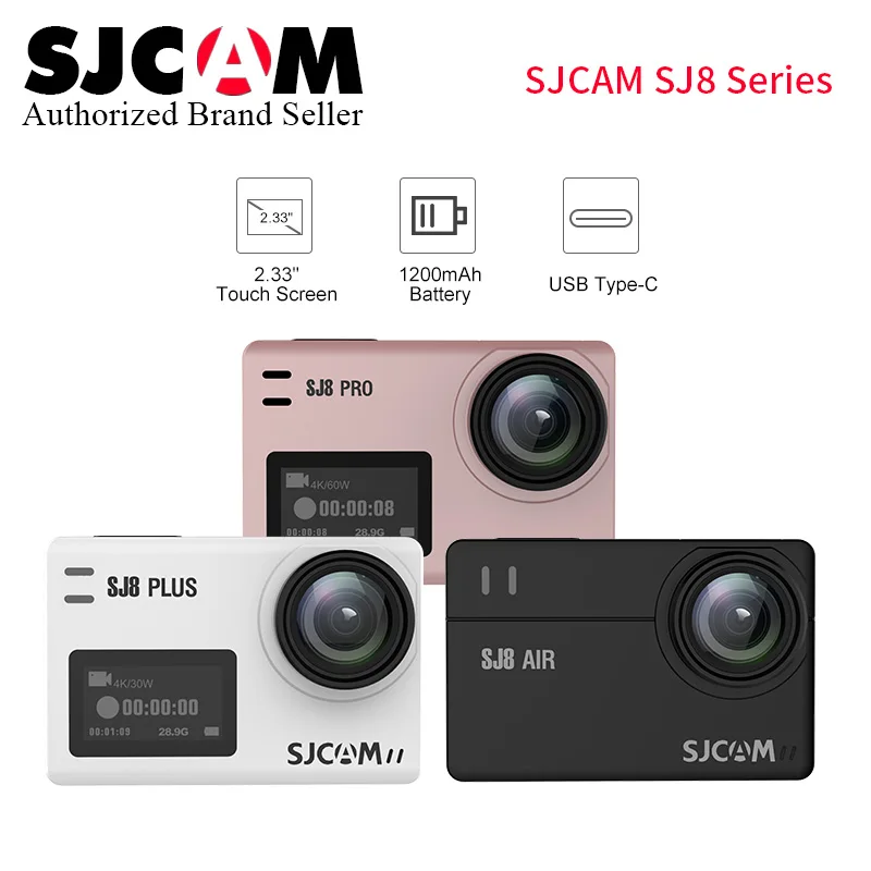 

SJCAM SJ8 Pro /SJ8 Plus/SJ8 Air Action Camera yi 4K pro Waterproof Anti-Shake Dual Touch Screen WiFi Remote Control sports DV