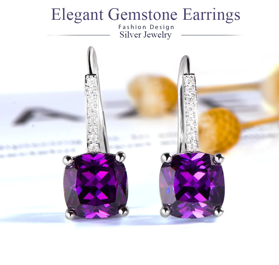 silver amethyst clip earrings for women brand fine jewelry (1)