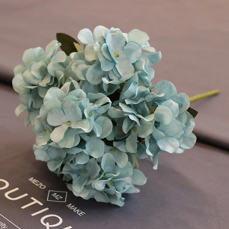 Details about   Artificial Bouquet DIY Bridal Home Decor 6 Heads  Fake Hydrangea Wedding Flower 