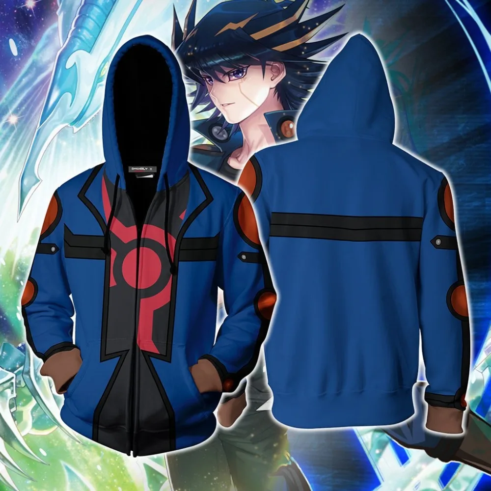 

Game Fudo Yusei Yu-Gi-Oh:Official Card Game Sweatshirts Hoodie Anime Jackets Man Women Coat Cosplay Costume