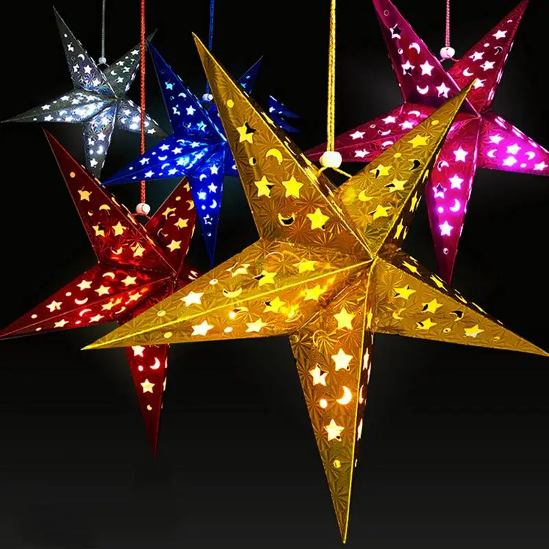 

Party Hanging Pentagram Lamp Shade Decorations Xmas Tree Home Decor Christmas Tree Ornament
