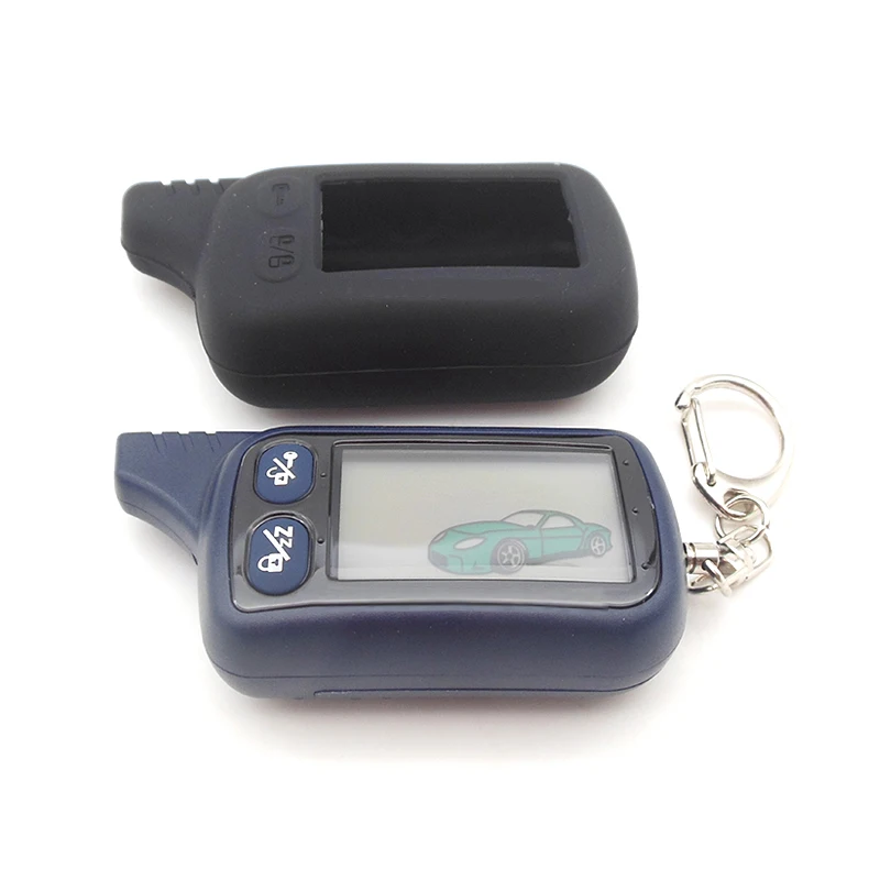 

2-way TZ9030 LCD Remote Control Key Fob TZ9030 silicone case For two way car alarm system Tomahawk Tz-9030