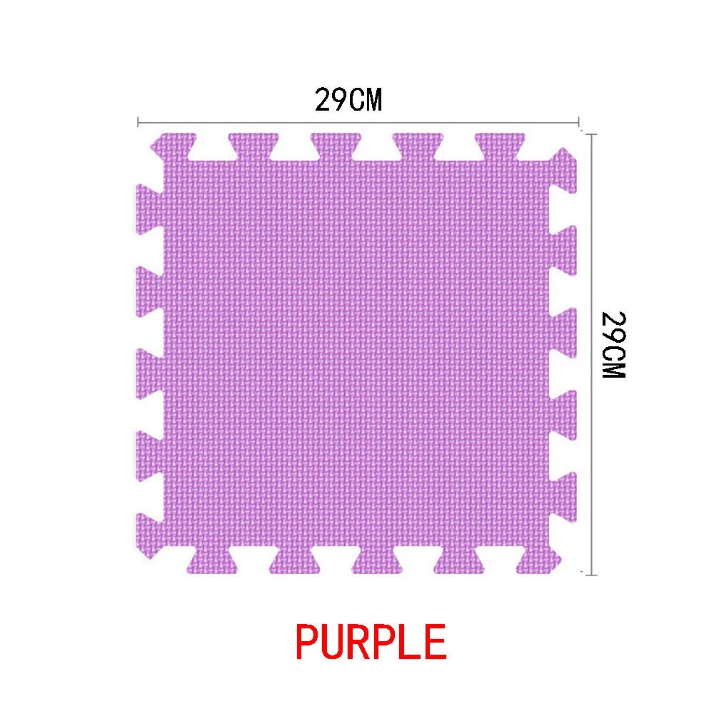 Детский коврик-пазл из пенополистирола EVA 18, 24or36/Лот, блокирующая плитка для упражнений, напольный ковер для детей, 29x29 см, толщина каждого спортивного зала 8 см - Цвет: purple
