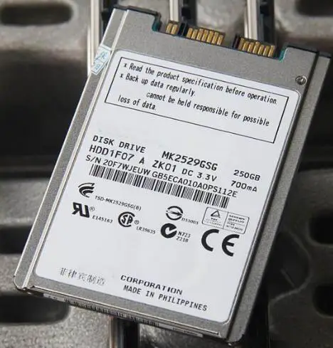 

NEW 250GB HDD 1.8INCH MicroSATA MK2529GSG Notebook Hard Disk Drive For X300 X301 T410S REPLACE MK1633GSG MK2533GSG MK3233GSG