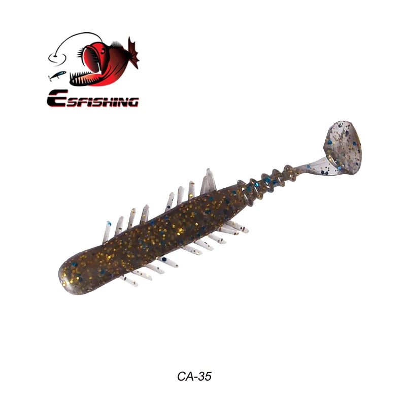 CA35 ESFISHING рыболовные приманки мягкие приманки BUGSY Shad 70 мм 2,5 г 10 шт. плавающие приманки Iscas искусственные силиконовые приманки для подледной рыбалки - Цвет: CA35
