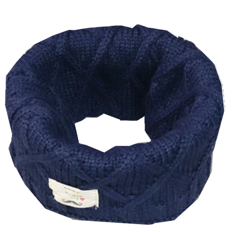 Spring Baby Girls Scarf Children Girls Boys Kintted Wool O Ring Scarves Chidren Outing Protect Kint Solid Color Kids Collar