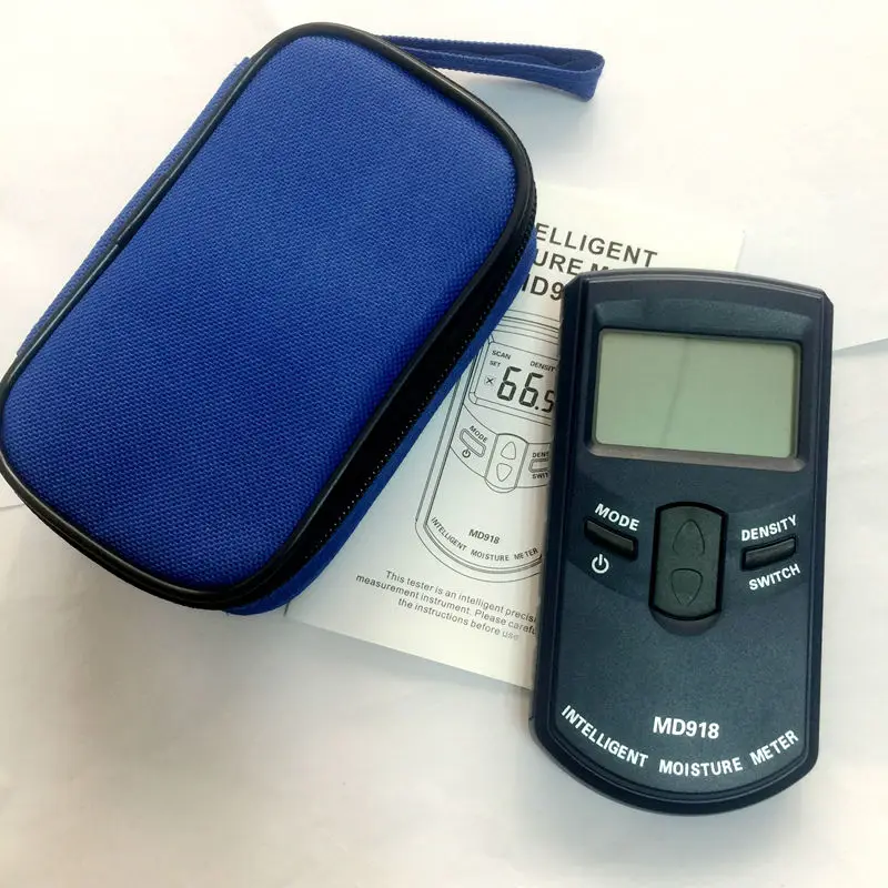 Brand Intelligent Moisture Meter Digital Wood Humidity Tester 4~80% Resolution 0.5% With Bag MD918 Inductive Moisture Meter Brand Intelligent Moisture Meter Digital Wood Humidity Tester 4~80% Resolution 0.5% With Bag MD918 Inductive Moisture Meter