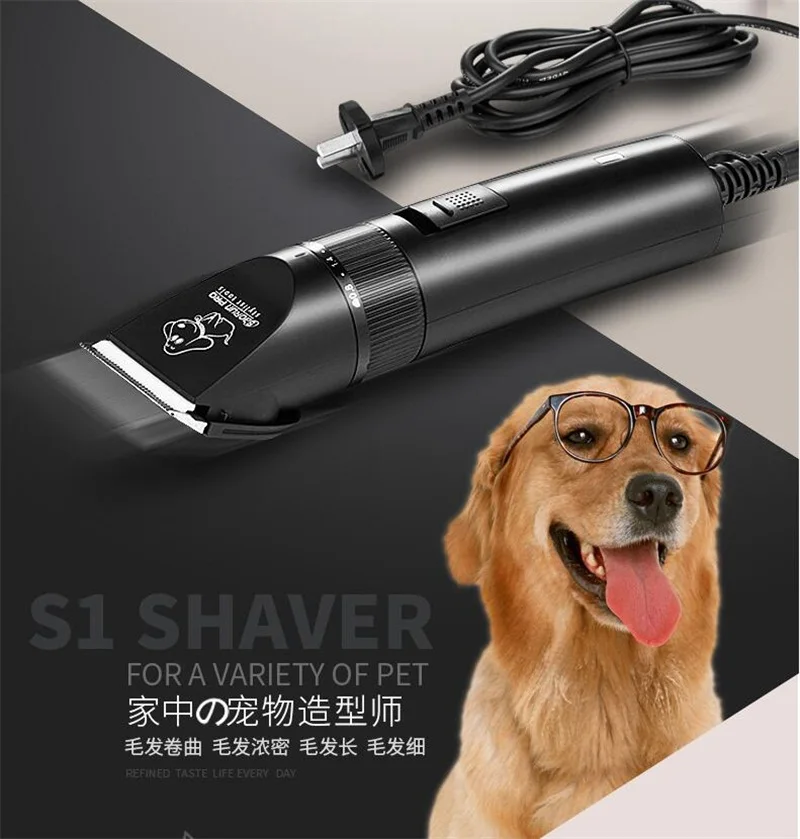 Professional Dog hair trimmer Electric Pet Cat Hair Clipper Grooming Shaver Set Pets Haircut Machine  + Spare Head 110-240V AC (3)