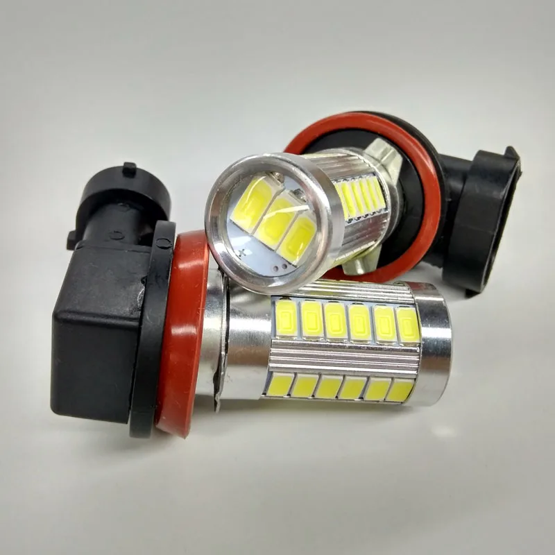 2 шт. автомобильный Стайлинг H11 9006 9005 супер яркий 5630 SMD 33 светодиодный 12 В