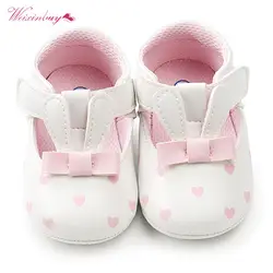 2018 детская обувь для девочек весна и осень милые детские из искусственной кожи мягкая подошва обувь для малышей 0-18 м