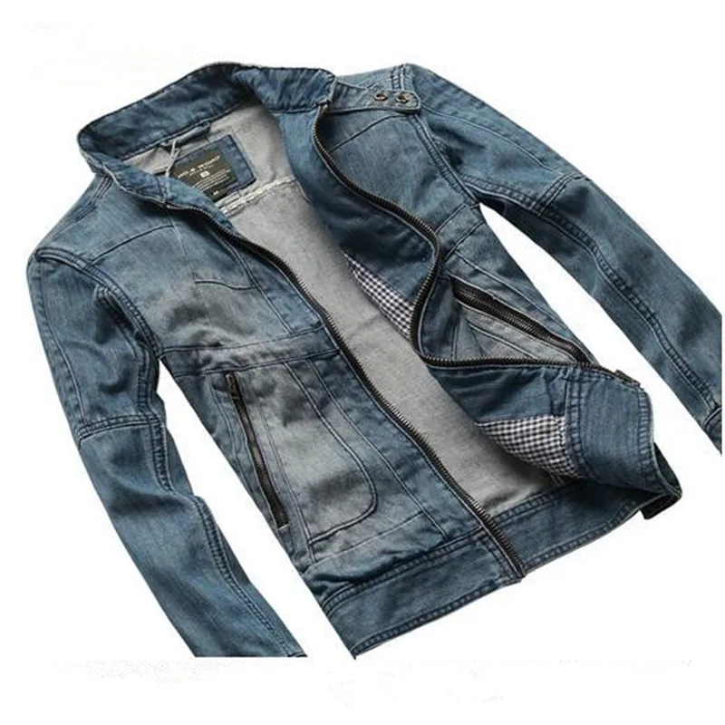 Осенняя и зимняя джинсовая мужская куртка корейский стиль мужская приталенная повседневная куртка джинсовая куртка горячий Винтажный стиль A2089