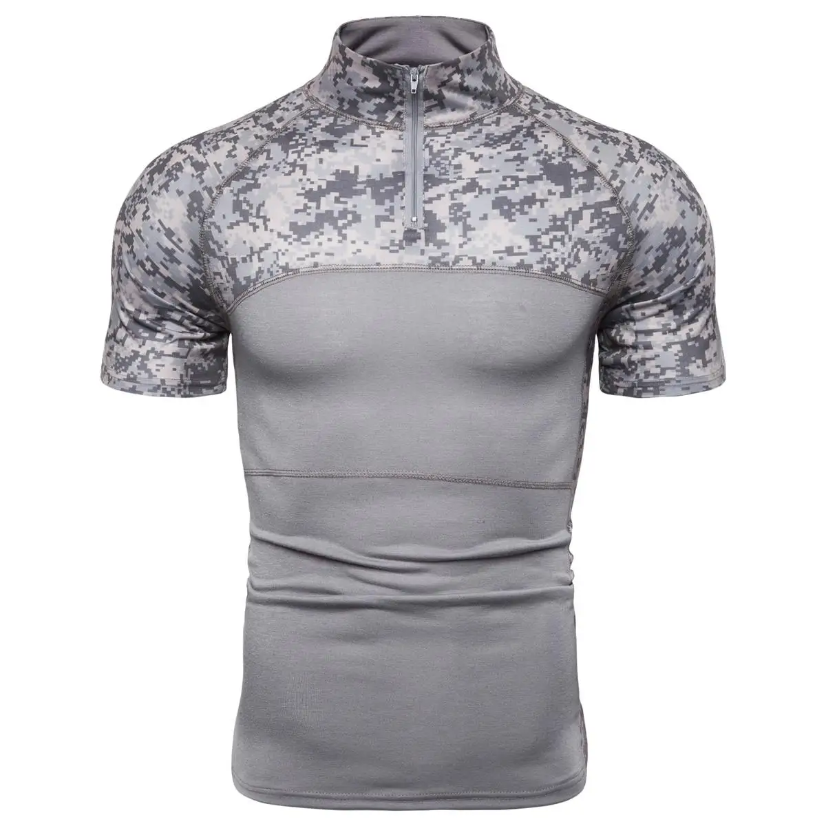 Camouflage T-Shirt Men's Clothes Short sleeve Summer Tops Tees T Shirts Streetwear Fitness Green Black Gray