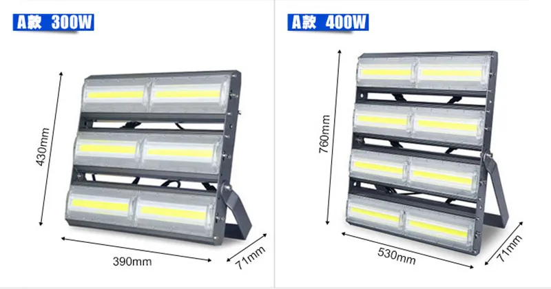 Светодио дный открытый прожектор 30 Вт 50 Вт 100 Вт 150 Вт 200 Вт 250 Вт 300 Вт 400 Вт 1000 Вт AC 85-265 В IP67 водонепроницаемый здания освещения