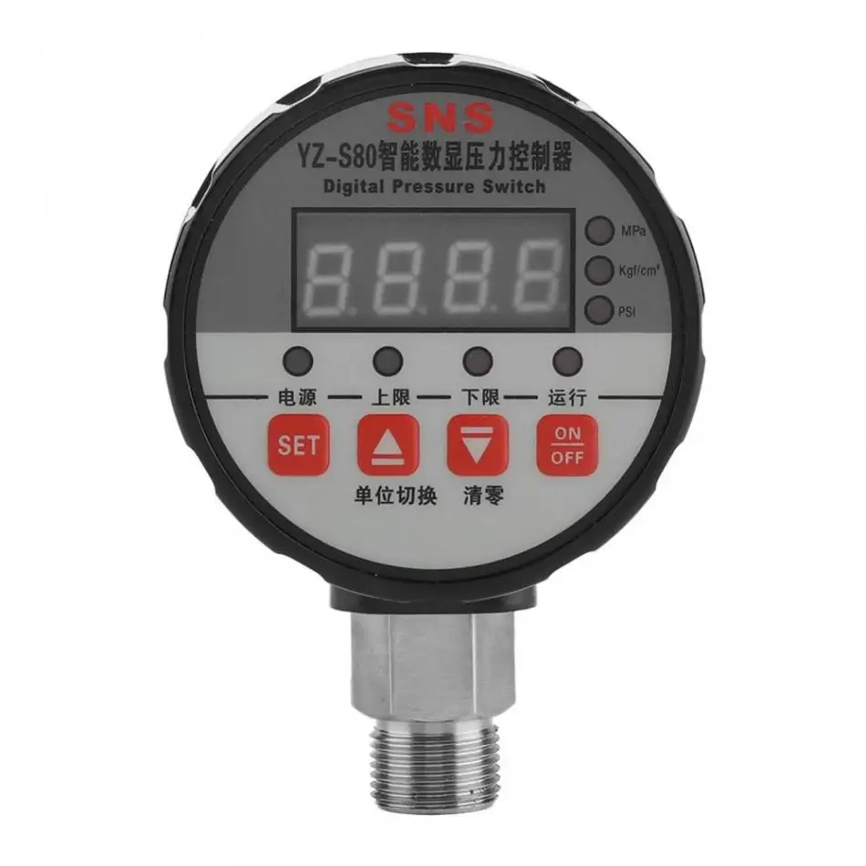 220 В цифровой датчик давления контроллер 0-20Mpa 0.5% FS точность для водяного насоса воздушный компрессор
