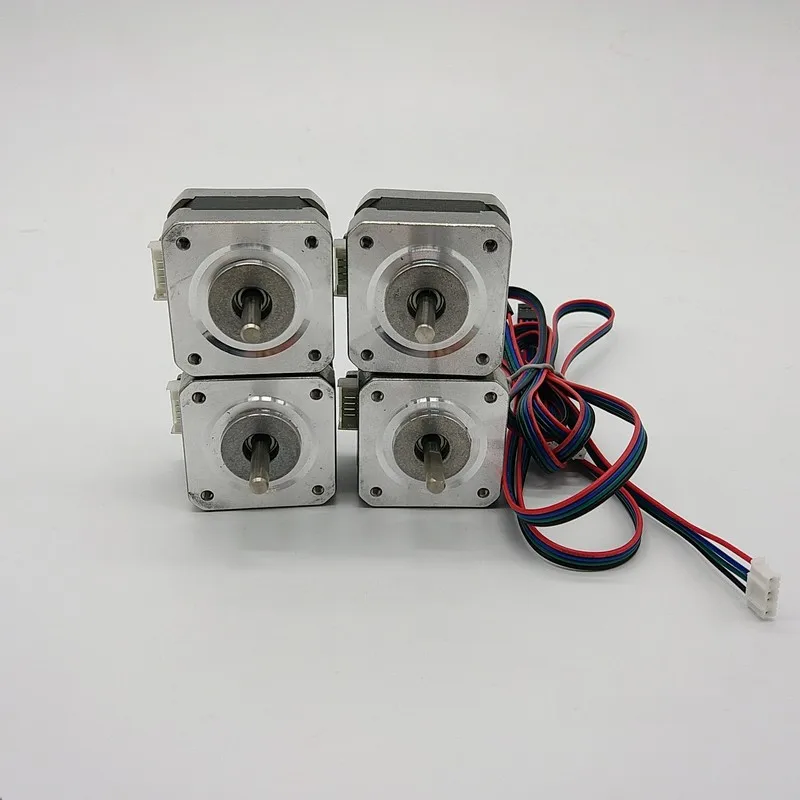 

Free Shipping 4pcs Nema17 28Ncm 1.3A 40Oz-in 12V Stepper Motor 4-Lead for 3D Printer Reprap Prusa Rostock with 1M Dupont Line