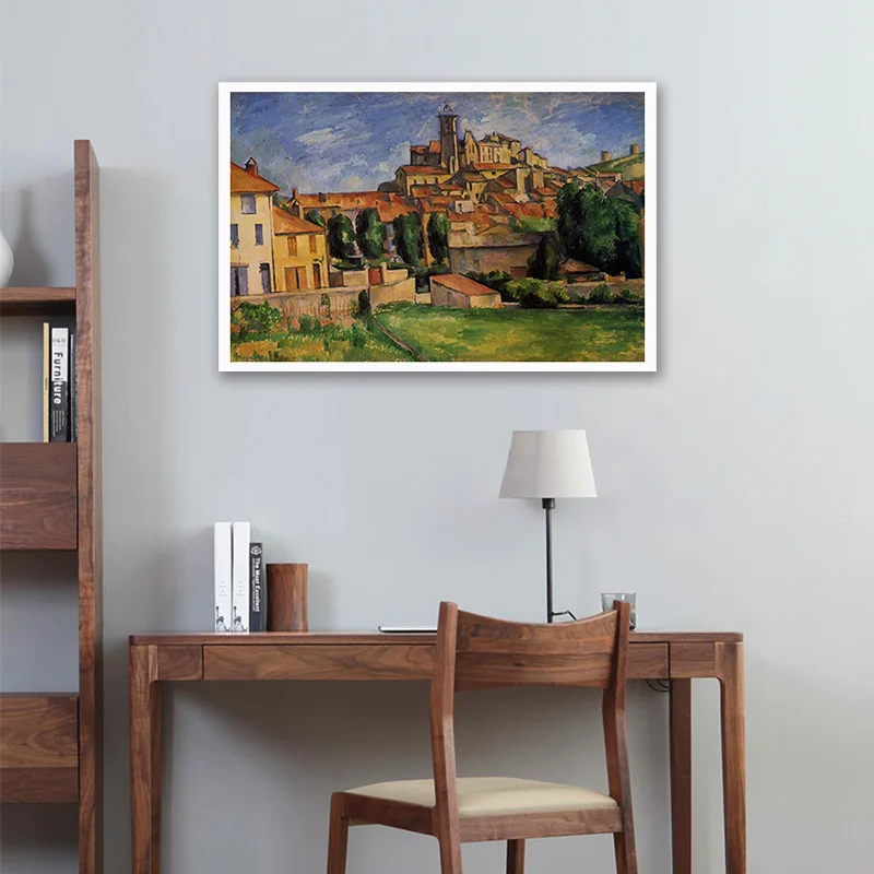 

diy painting by numbers Paul Cezanne Gardanme Horizontal View living room impressionism dencorative paint adult hand drawing