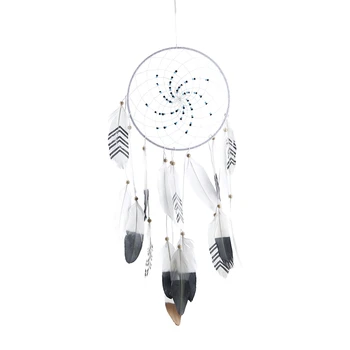 

Handmade Dream Catcher with Feathers Wall Hanging Ornament Craft Gift
