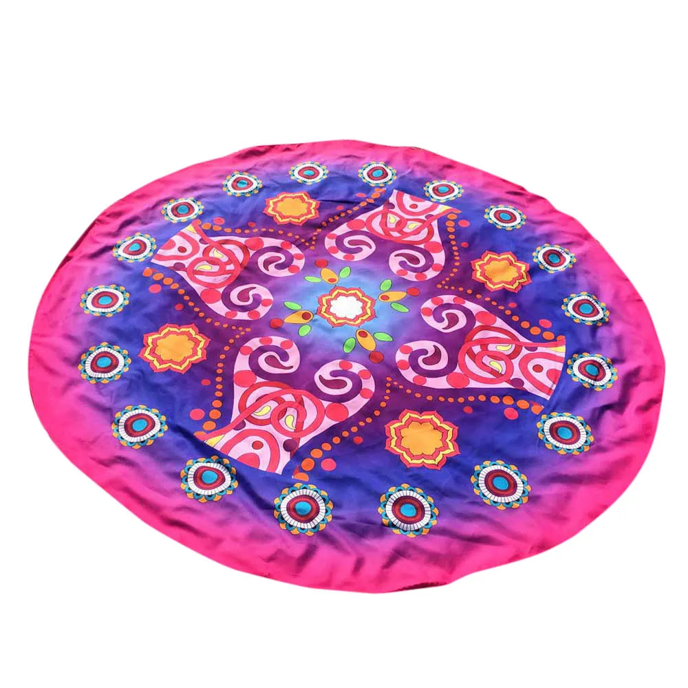 

KANCOOLD Circle Printing Hippie Blanket Sunbathe Beach Picnic Throw Yoga Mat Fashion Summer Towel Blanket