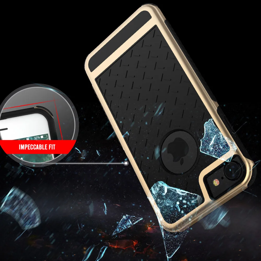 KISSCASE Paladin Armor Case For iPhone 6 6S 7 Plus Hard Plastic Soft TPU Phone 5 5S SE Back Cover Coque Fundas |