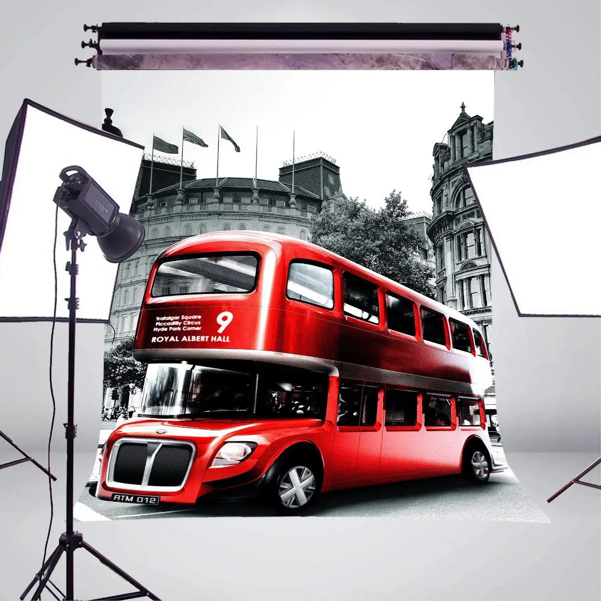 5x7ft Ретро Лондон автобус фотография Фон двухэтажный красный фон Европейская тема