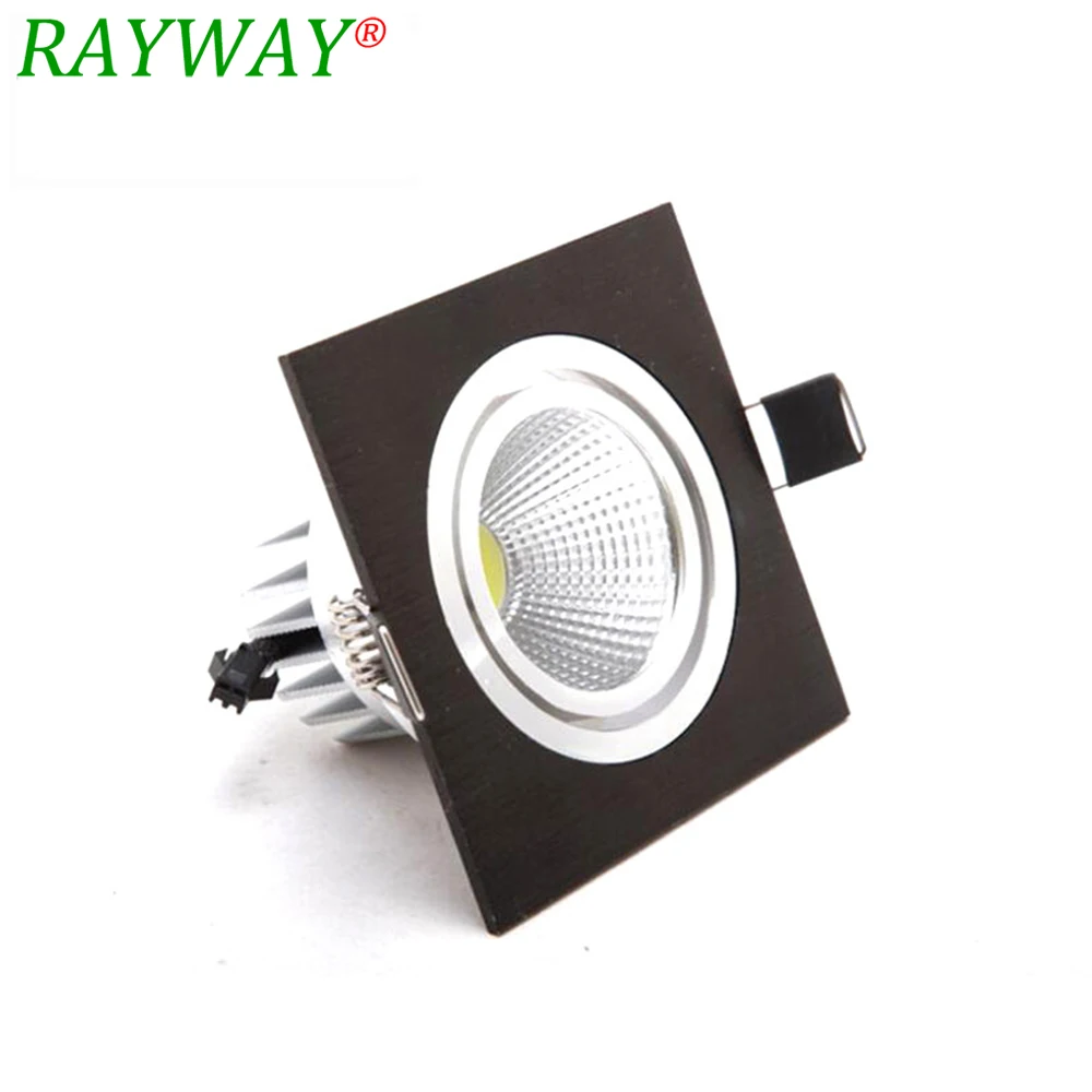 

RAYWAY LED COB Dimmable 5W 7W 10W 15W LED Ceiling Down light AC85-265V Recessed COB LED Panel Spot Light Lamp For Home / Office