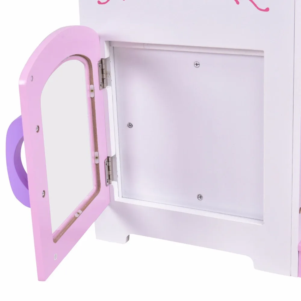2 in 1 Kids Kitchen Play Set with Chair Wood Pretend Toy Cooking Set Children Cabinet Toddler Cook Playset Gifts