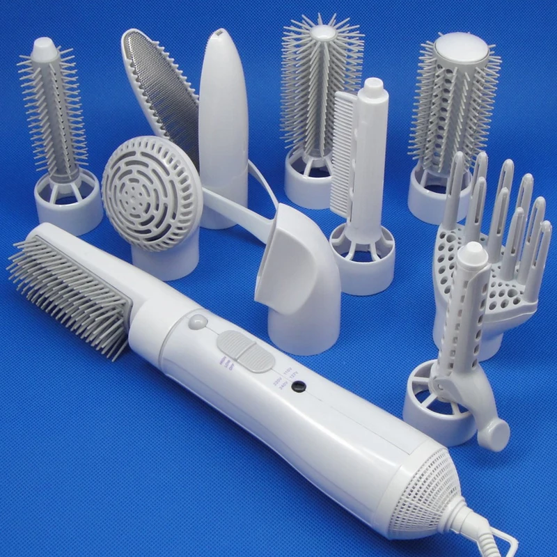10в1 многофункциональный фен-Расческа профессиональный электрический выпрямитель для волос для завивки палочка насадка-диффузор набор инструментов для укладки волос