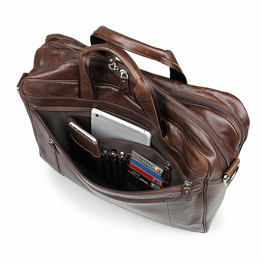 Genuine Leather Business Handbag / Shoulder Bag for Men