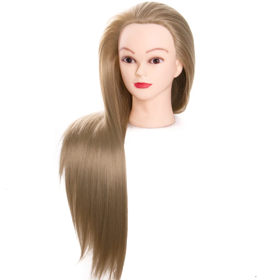 Resistente ao Calor Styling de Cabelo Formação de Alta Linho 70 cm 100% Fibra Sintética Feminino Manequins Cabeça Cabeça Qualidade Frete Grátis 10 mannequin head