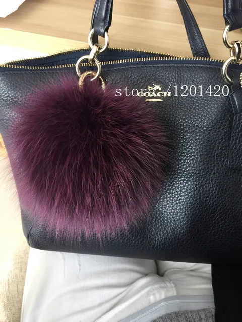 Fur Bag Charm Real Furry Pompom Luxury Handbag Fashion Monster Fur Bag Charm Real Furry Pompom Luxury Handbag Fashion Monster Bug Large Genuine