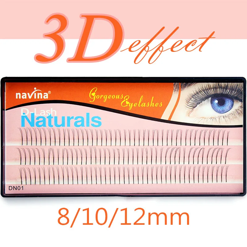 

Navina Natural 3D Effect Extension Individual Lashes Soft Long Black MINK Eyelashes Makeup False Eyelash Cilia 0.10 C Curl Curve
